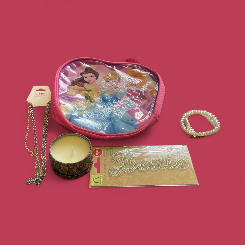 Disney Princess Pink Heart-Shaped Kids Bag